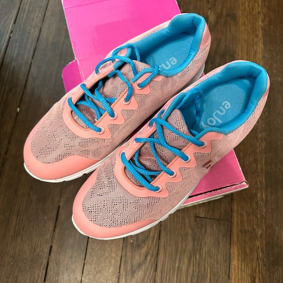 NWT! Womens footjoy golf shoes size 9 pink & blue - Picture 1 of 2